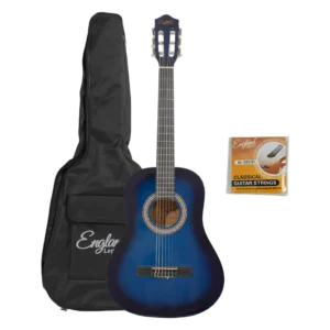 Guitarra clásica England Legends EL-GC 02 AZ azul con bolso y cuerdas