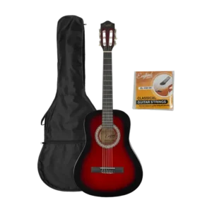 Guitarra clásica England Legends EL-GC 02 RJ roja con bolso y cuerdas